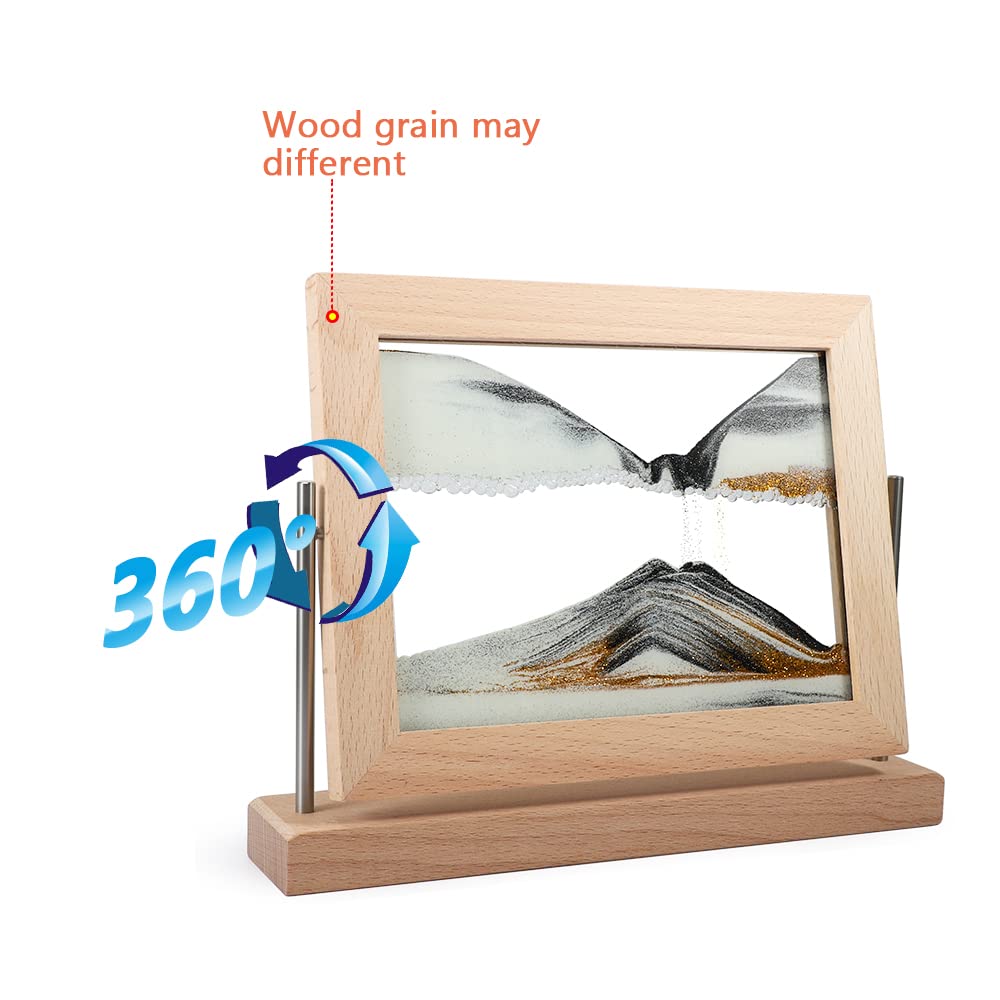 Moving Sand Art Picture Dynamic Sand Picture 3D Sand Art Frame Sandscape Moving Sand Picture for Home & Office Décor — view 4